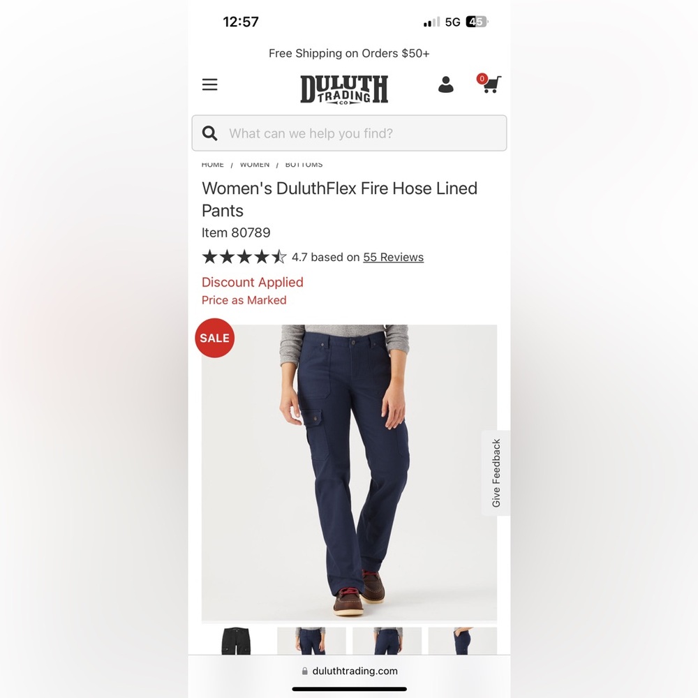 DuluthFlex Fire Hose Lined Pants in Black